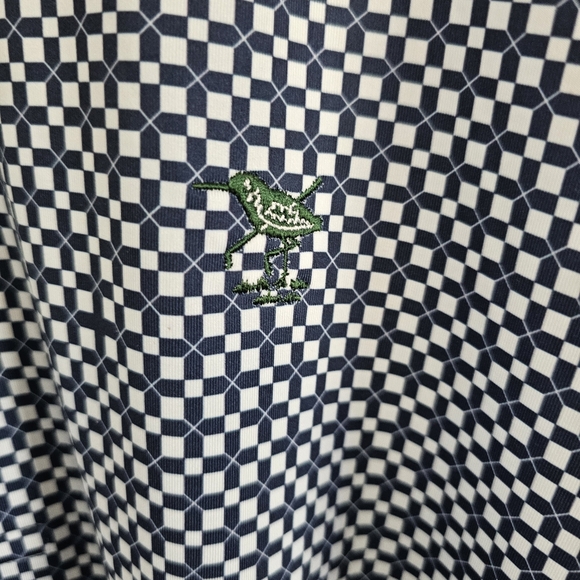 Greyson Navy and White Patterned Performance Polo Shirt Size XXL - Picture 2 of 6